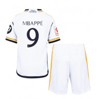 Camisa de time de futebol Real Madrid Kylian Mbappe #9 Replicas 1º Equipamento Infantil 2023-24 Manga Curta (+ Calças curtas)